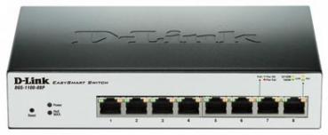 D-LINK DGS-1100-08P 8-Port Gigabit-LAN, PoE, Smart Managed, Auto Surveillance