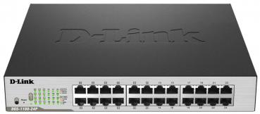 D-Link DGS-1100-24P 24-Port Gigabit-LAN, 12-Port PoE+, Smart Managed